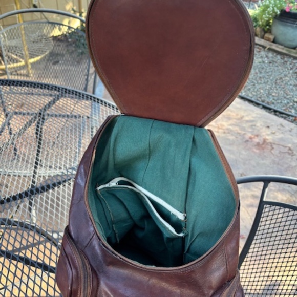 Italian Leather Vintage Backpack- Preowned/Made in Italy main image 11